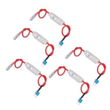 Imagem de Hyuduo Conector do Porta-Fusível do Carro, Adaptador de Fusível Mini Lâmina 15A Com Extensão de Fio 16AWG de 12 Polegadas para Proteção Segura Circuito Automotivo, Ideal para Entusiastas de Veículos