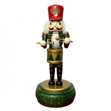 Imagem de Caixa Musical Quebra Nozes Tambor Verde 30cm