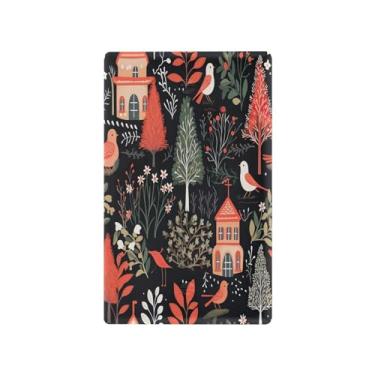 Imagem de Wassud Placa de cobertura de interruptor de luz para pássaros e árvores, 1 capa de tomada em branco, placa de parede, decoração de casa, sala de estar, quarto, decoração