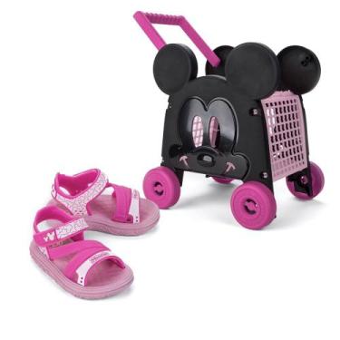 Imagem de Sandália Infantil Grendene Baby Minnie Disney Car Rosa, Rosa, 21