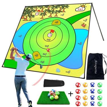 Imagem de Jogo de tapetes de golfe Airaperto 207x207cm com 32 bolas