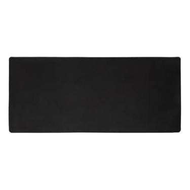 Imagem de Desk Pad Escritório Couro Sintético e Camurça 80x40cm Antiderrapante Ergonômico com Mouse Pad de Couro(Desk Pad Preto)