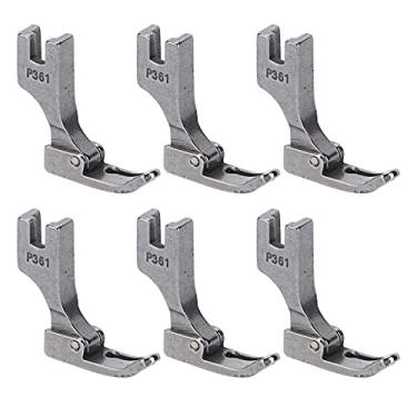 Imagem de aqxreight 6 Peças Calcador de Zíper Calcador de Aço Inoxidável Universal Acessórios para Máquinas de Costura Industriais Tem Vida Danificada há Muito Tempo Sofisticado é o pé Durável de Materiais de