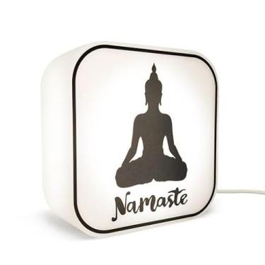 Imagem de Luminária Box Namastê – Luminária Decorativa LED Zen – Decoração Relaxante para Quarto, Sala e Escritório – Presente Criativo Espiritual