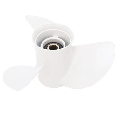 Imagem de Luocute Hélice Externa, Hélice de Barco de Liga de Alumínio 13 1/4x17 K para 60 70 75 90 115 H P Motores Externos de 2/4 Tempos Estrias de 15 Dentes para Fácil Instalação, OEM 6E5 45945