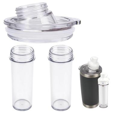 Imagem de LUVCOSY Adaptador de copo para YETI Rambler 590 ml + 2 peças de suporte de cartucho de sabor, livre de BPA e à prova de vazamento, acessórios Cirkul para armazenamento de substituição de cartuchos