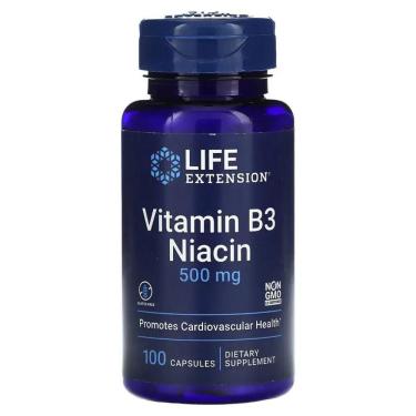 Imagem de Vitamin B3 Niacin 500mg (100 Capsules) - Life Extension