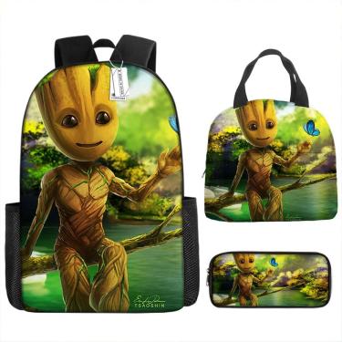 Imagem de Conjunto de mochilas Baby Groot Guardians Anime, 3 unidades para crianças