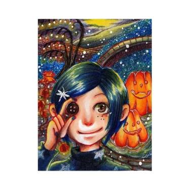 Imagem de Pintura Em Diamante 5D De Halloween, Arte De Coraline E Vincent Van Go