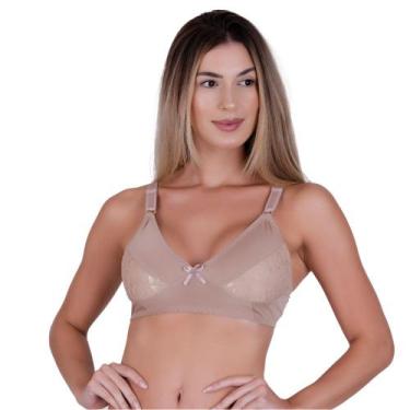 Imagem de Sutia sem Bojo com Detalhe em Renda Adulto Alça Reforçada Marlene, GG,