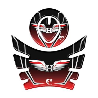 Imagem de Adesivo Protetor Tanque Bocal Moto Bros Até 2015 Vermelho Cor Preto