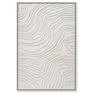 Imagem de Impressão em tela Contour Lines Modern Wall Decor by Art Remedy, moldura prateada, 50 x 76 cm