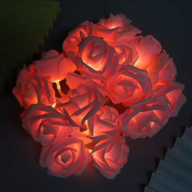 Imagem de Generic Luzes de Corda LED Rosa Ambiente Romântico para Decoração de Casamento No Dia Dos Namorados, Baixa Radiação para Sala de Jantar, Sala de Estar, Quarto, Pátio ou árvore de Natal, Espuma PE de