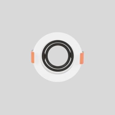 Imagem de Spot de Embutir Redondo Preto e Branco AR111 GU10 Direcionável Recuado 17cm