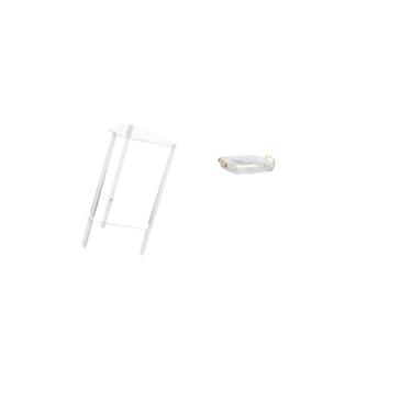 Imagem de Fenteer Mesa Lateral Minimalista de Acrílico Transparente, Mesa de Cabeceira com Bandeja Retangular Nórdica, Organizador de Joias para Sala de Estar Moderna,