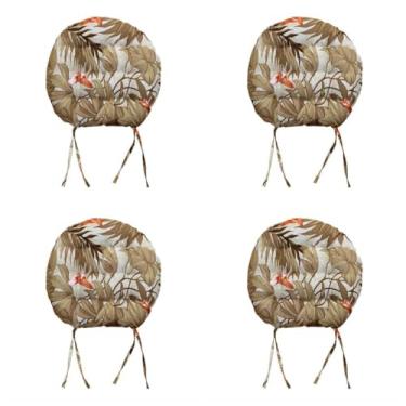 Imagem de Almofadas Futon Redonda Estampada Assento Para Cadeira - Tamanho 40x40 cm almofada para cadeira para Cadeira Banco e Sofá Assento Decorativo Confortável(COLOR 9)