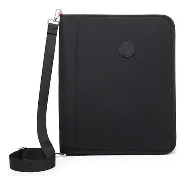Imagem de Fichário Pasta A4 Kika Feminina Escola Com Argola e Zíper (Preto)