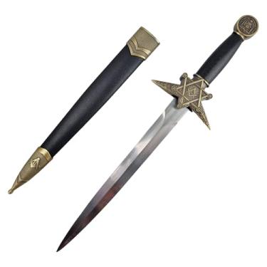 Imagem de Adaga Maçonica Cerimonial Triângulo Compasso Com Bainha