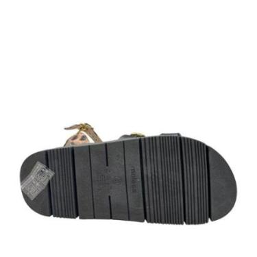 Imagem de Sandália Moleca Plataforma Feminina 5513.104 Preto/onça-Feminino