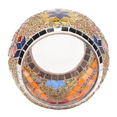 Imagem de Cryfokt Castiçal de Vidro Em Mosaico Artesanal, Suporte Delicado para Caneta, Suporte para Casamento, Festa, Decoração de Casa, Tigela de Vidro