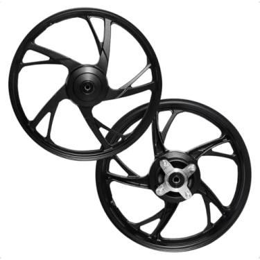 Imagem de Par Roda Rodão Liga Leve Pop 110/100 5 Pontas Pé Galinha RR14