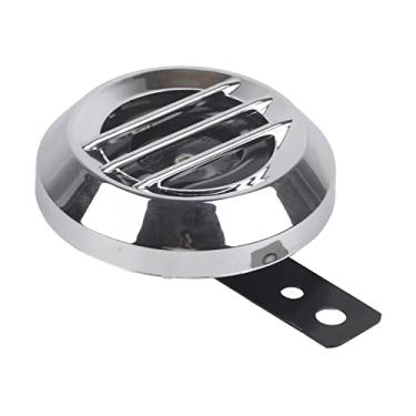 Imagem de Sirene de buzina elétrica universal para motocicleta, alto-falante de buzina redonda 110DB, para a maioria das motocicletas, quadriciclos, karts, motocross, scooters, carros com fonte de alimentação