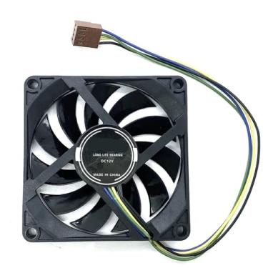 Imagem de 1 peça 8010 80 mm 8 cm Ventilador silencioso silencioso PWM bola ultra fina 4 pinos controle de velocidade computador CPU Power ITX pequena capa 12V ventilador 8 cm