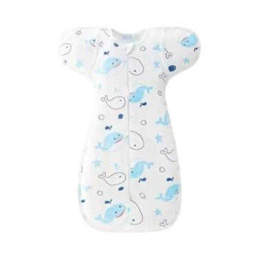 Imagem de 100% algodão 0-6 meses recém-nascido swaddle saco de dormir recém-nasc