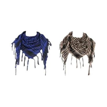 Imagem de Lenço Tático Unissex Keffiyeh Shemagh Para Proteção De Cabeça E Pescoç