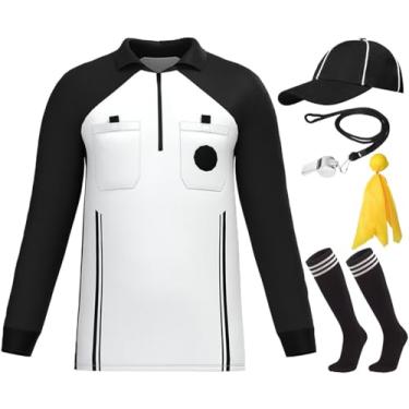 Imagem de REWANGOING Conjunto de meias masculinas com estampa de árbitro para basquete, futebol e futebol