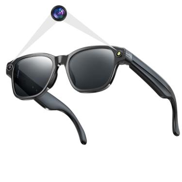 Imagem de Óculos inteligentes com câmera AI para homens e mulheres com gravação de vídeo HD de 8 MP, foto 4K/1200P, tradução, assistente de voz GPT, reconhecimento de objetos de IA, música/chamada com mãos