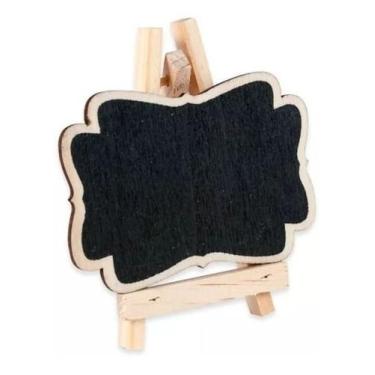 Imagem de Kit C/10 Mini Lousa Cavalete Na Mesa Para Festa - PL