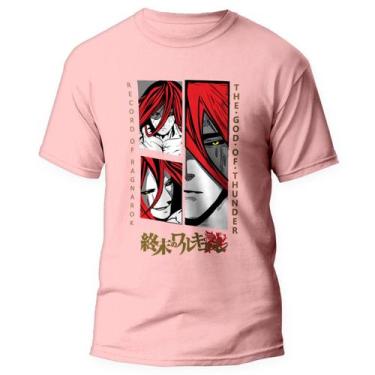Imagem de Camiseta Camisa Record Of Ragnarok Anime 8 Rosa - Kamisetas Otaku, Ros