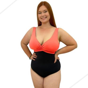 Imagem de Maiô, Body Feminino Plus Bicolor Chapa Barriga Com Bojo Neon - HYPE MO