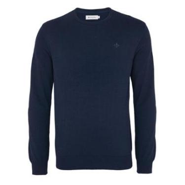 Imagem de Suéter Dudalina Masculino Tricot Crewneck Basico Misto Azul Marinho-Masculino