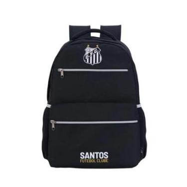 Imagem de Mochila Esportiva Escolar Futebol Santos torcida Jovem 16622 Oficial-Unissex