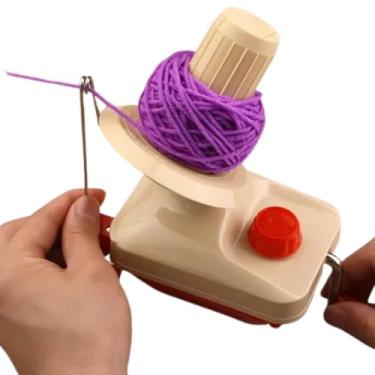 Imagem de Máquina Enroladora Manual de Fios e Linhas para Crochê, Tricô e Artesanato, Enrolador de Novelos com Suporte para Mesa