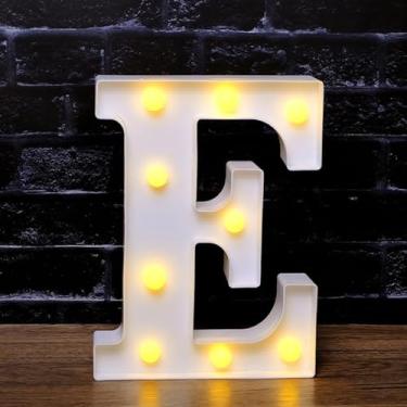 Imagem de Luzes LED para letreiro - Letreiros de alfabeto personalizáveis para casa, casamento, decoração de festa de aniversário e decoração de parede