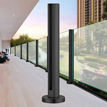 Imagem de Poste de corrimão de aço inoxidável para decks e escadas, coluna de balaustrada vertical, serve para painéis de vidro de 3/20.3 cm e 1/5.1 cm, perfeito para uso externo em vilas e lofts