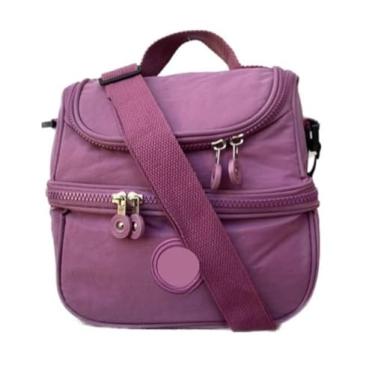 Imagem de Bolsa Térmica Feminina Masculina Lancheira Com Alça Porta Marmita Trabalho Escola(Lilás 2)