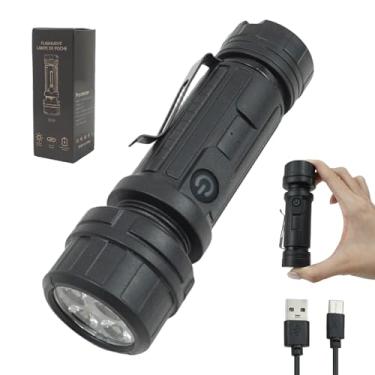 Imagem de Vocect 2 minilanternas, caneta pequena recarregável com clipe, lanterna de bolso de 500 lúmens, alimentada por USB tipo C, portátil, versátil para inspeção, reparo médico, acampamento, emergência ao