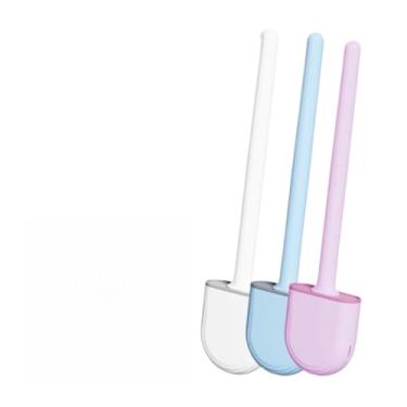 Imagem de Escova Sanitária De Para Limpar Privada Banheiro Vaso Sanitário Com Suporte E Adesivo Para Parede(Sortido,Kit 3)