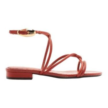 Imagem de Sandália Rasteira Tiras Metal Bold Lançamento Arezzo-Feminino