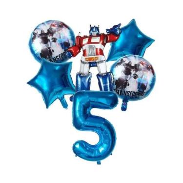 Imagem de Balões Do Optimus Prime Bumblebee Para Meninos, 6 Peças, Decorações Pa