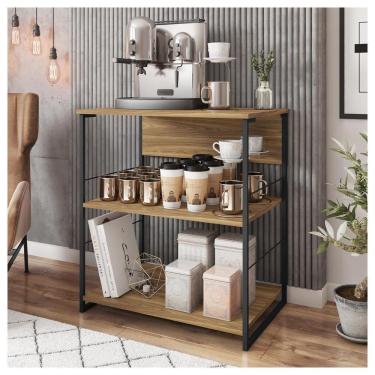 Imagem de Mesa Para Café Aparador Buffet 68cm Fabrick Marrom Caemmun