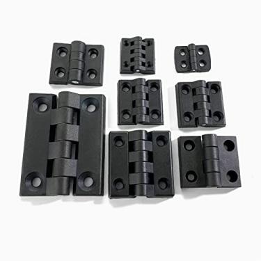 Imagem de Dobradiças 10 pçs/conjunto de dobradiças de plástico nylon cor preta para caixa de madeira móveis armário elétrico hardware (cor: 4560)