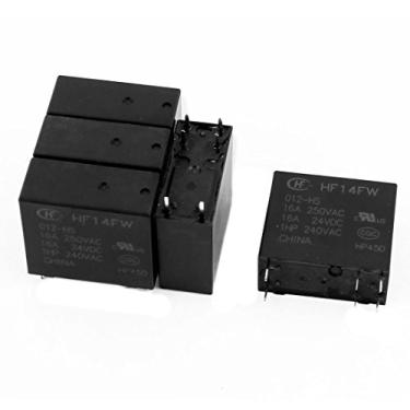 Imagem de 5 peças relés 24VDC 250VAC 16A 6 terminais SPST NO HF14FW/012-HS Relé de alimentação acessório