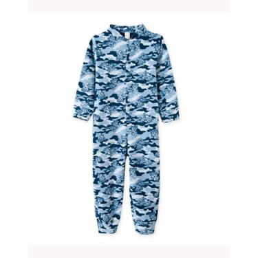 Imagem de Macacão Fleece Infantil Menino Tigre Azul Pingo Lelê-Masculino