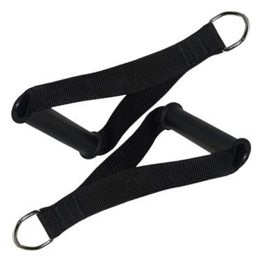 Imagem de Manopla Fita Puxador Cross Over Pulley Tríceps Academia Par-Unissex