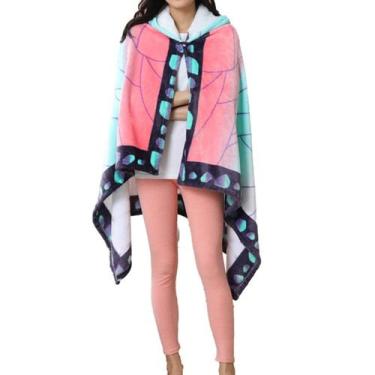 Imagem de Cobertor vestível com capuz Juejuezi Tanjirou Cosplay Cloak Adult